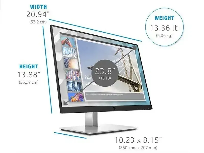 Монитор, HP E24i G4, 24" IPS WUXGA Monitor - image 5