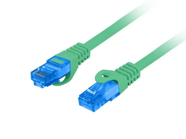 Кабел, Lanberg patch cord CAT.6A FTP LSZH CCA 0.5m Fluke Passed, green - image 2