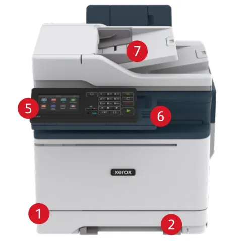 Лазерно многофункционално устройство, Xerox C315 A4 colour MFP 33ppm. Pint, Copy, Fax, Flatbed Scanner with RADF, network, wifi, USB, 250 sheet paper tray