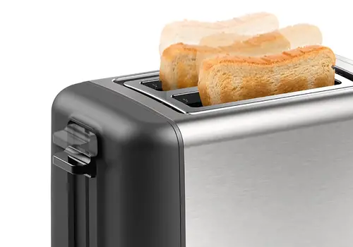Prăjitor de pâine, Bosch TAT3P420, Prăjitor de pâine compact, DesignLine, Oțel inoxidabil, 820-970 W, Oprire automată, Funcții de dezghețare - 4