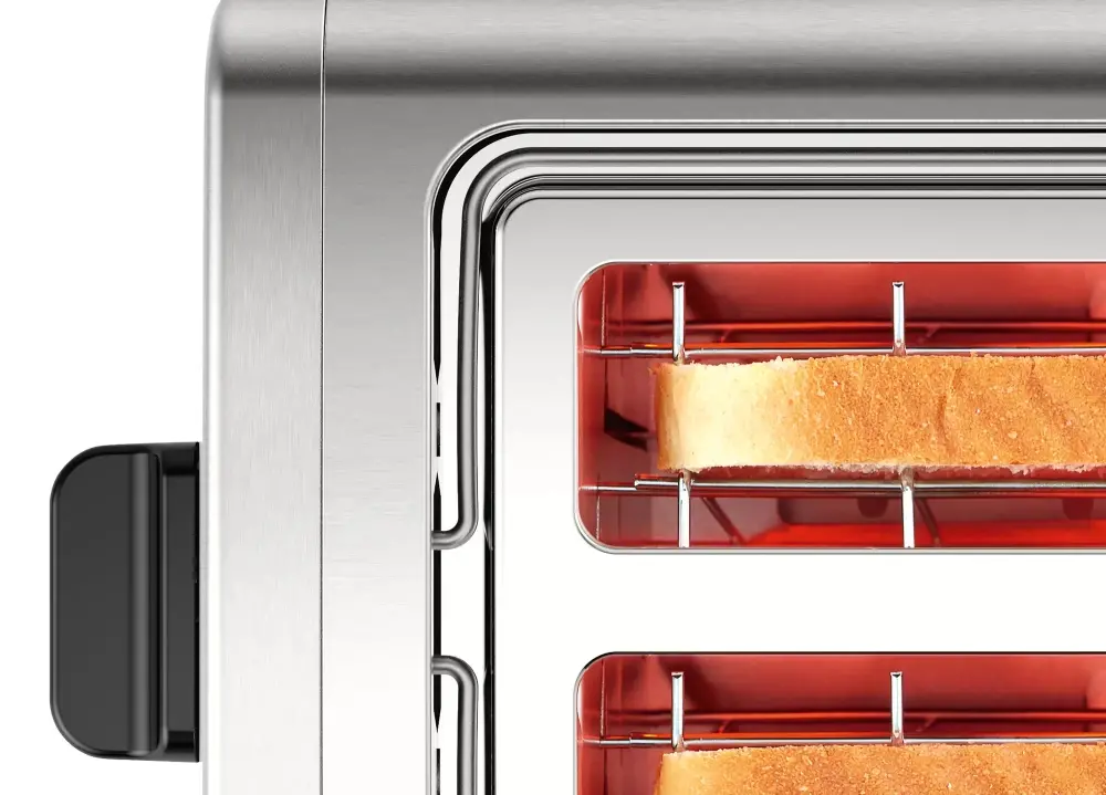Prăjitor de pâine, Bosch TAT3P420, Prăjitor de pâine compact, DesignLine, Oțel inoxidabil, 820-970 W, Oprire automată, Funcții de dezghețare - image 6