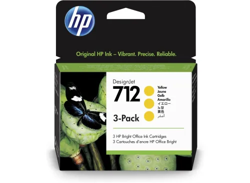 Консуматив, HP 712 Yellow Ink Cartridge 3-Pack