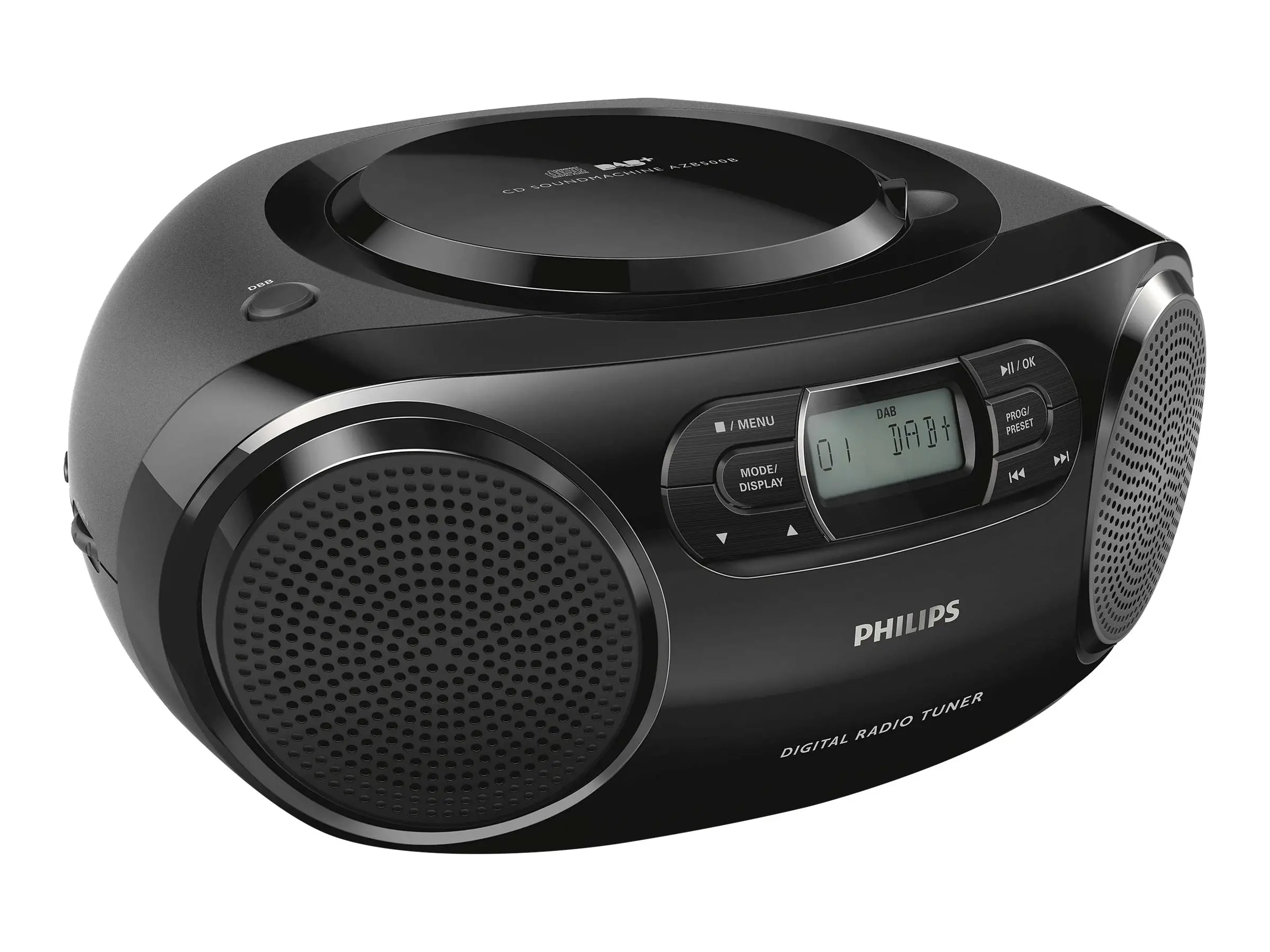 PHILIPS CD радиокасетофон DAB Аудио вход черен
