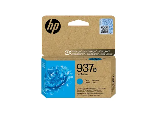HP 937e EvoMore Cyan Original Ink Cartridge