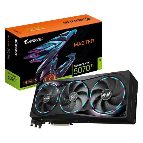 Видео карта GIGABYTE AORUS RTX 5070 TI MASTER 16GB GDDR7 - image 9