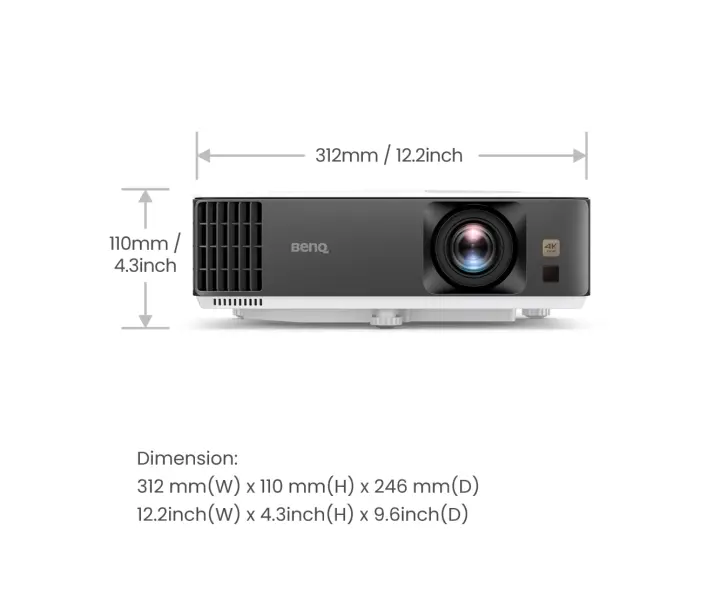 Мултимедиен проектор, BenQ TK700 DLP, 4K UHD (3840x2160), HDR, Ultra-fast 4ms, 10K:1, 3200 AL, 1.3x Zoom, Keystone 2D, Console Gaming, 2xHDMI, USB, RS232, Speaker 5W, eARC, Dolby Atmos, Audio out, 28dB (Eco) - image 6