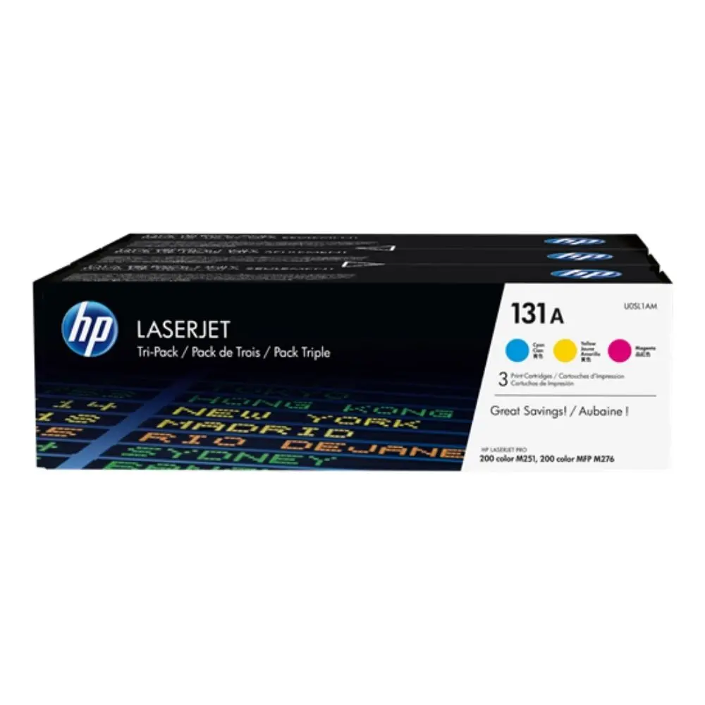 КОМПЛЕКТ 3 КАСЕТИ ЗА HP Laserjet Pro 200 Color M251/M276 series - C/M/Y - /131A/ - CF211A/CF212A/CF213A - PN U0SL1AM