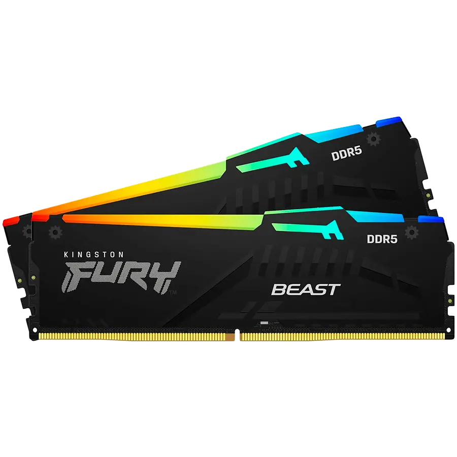 Kingston 32GB 6400MT/s DDR5 CL32 DIMM (Kit of 2) FURY Beast RGB EXPO