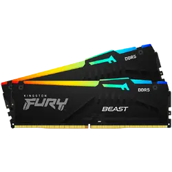 Kingston 64GB 6400MT/s DDR5 CL32 DIMM (Kit of 2) FURY Beast RGB EXPO