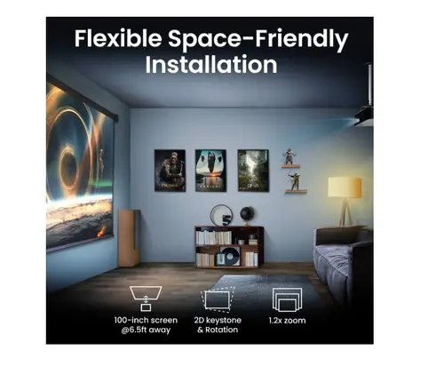 Мултимедиен проектор, BenQ TK700ST DLP, 4K UHD (3840x2160), HDR, Ultra-fast 4ms, 10K:1, 3000 AL, 1.2x Zoom, Keystone 2D, Console Gaming, 2xHDMI, USB, RS232, Speaker 5W, eARC, Dolby Atmos, Audio out, 28dB (Eco) - image 7