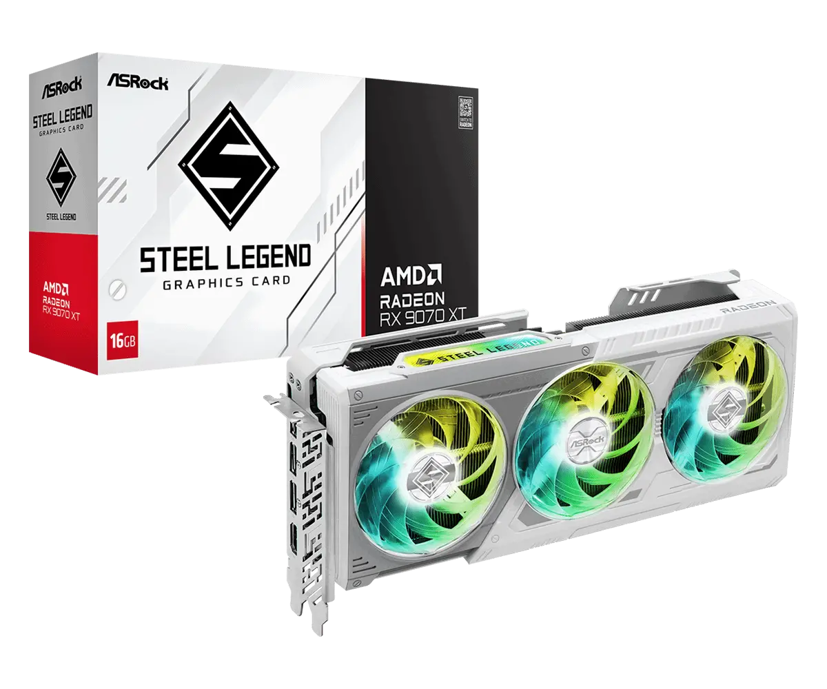 Placă video ASRock RADEON RX 9070 XT STEEL LEGEND 16GB GDDR6 - image 4