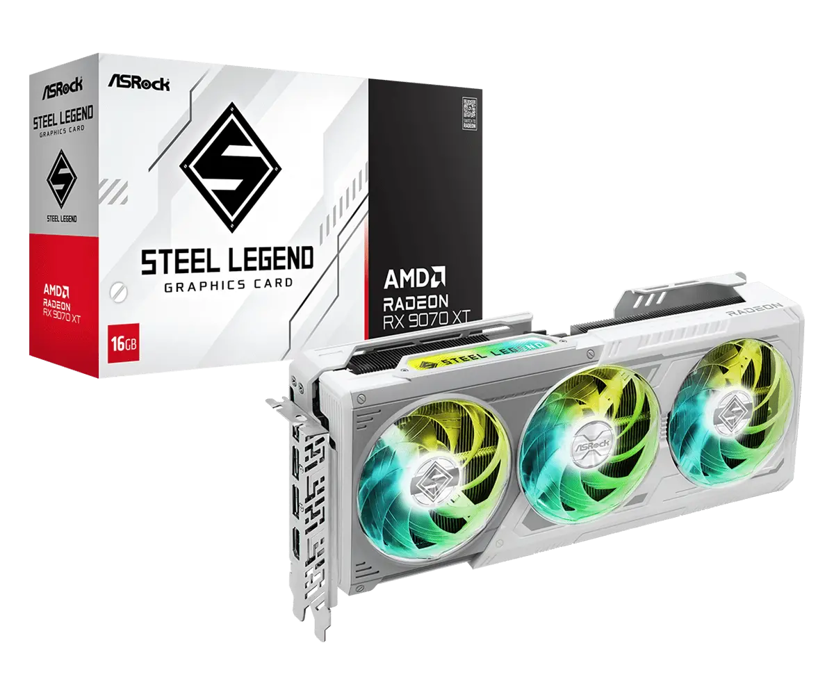 Видео карта ASRock RADEON RX 9070 XT STEEL LEGEND 16GB GDDR6 - image 4