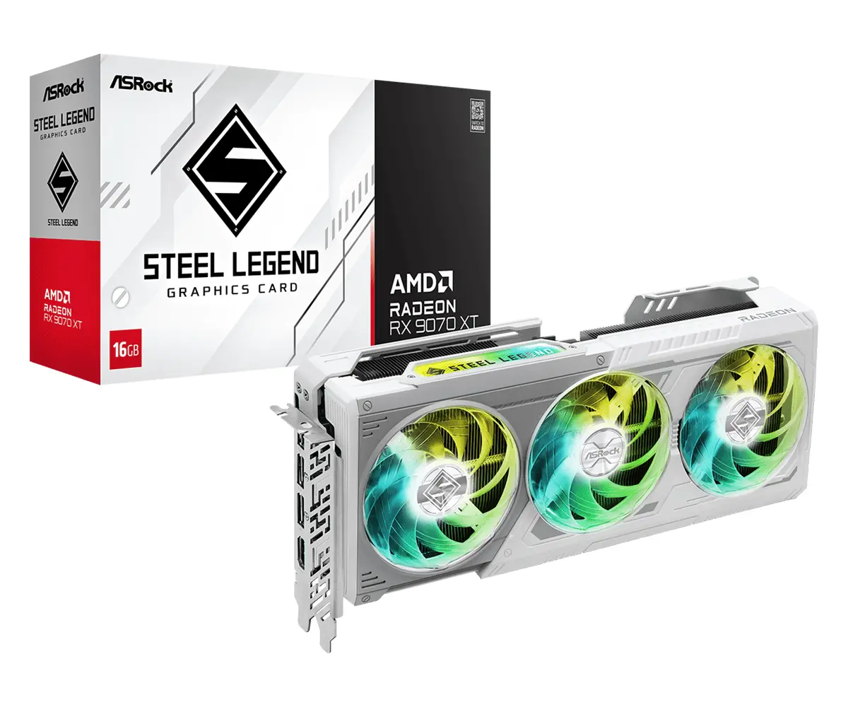 Видео карта ASRock RADEON RX 9070 XT STEEL LEGEND 16GB GDDR6 - image 5