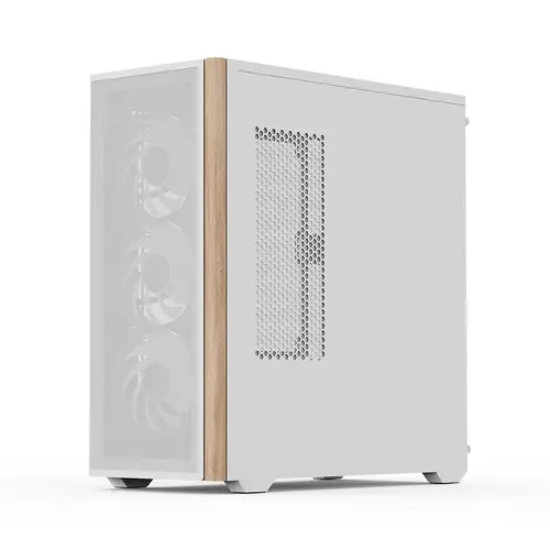 AeroCool кутия Case ATX - D501A White, Addressable RGB, Wood - image 2