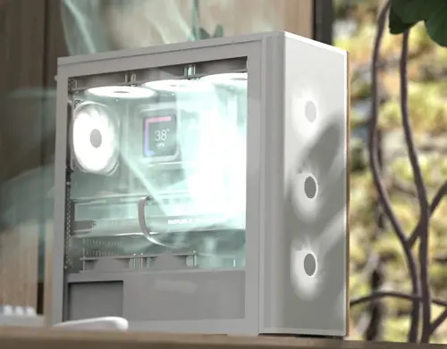 AeroCool кутия Case ATX - D501A Black, Addressable RGB, Wood - image 11