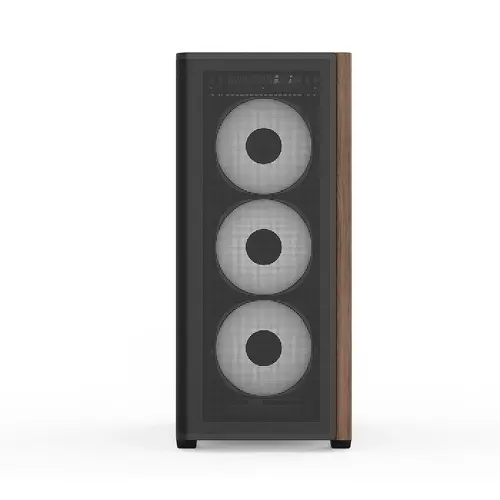 AeroCool кутия Case ATX - D501A Black, Addressable RGB, Wood - image 1