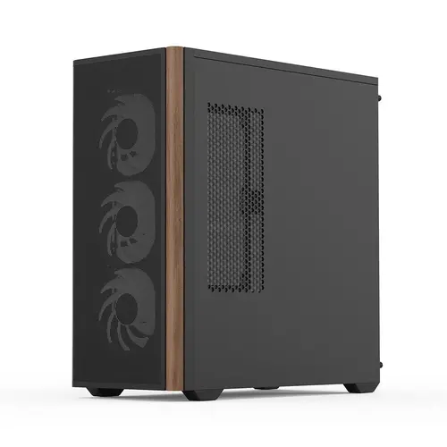AeroCool кутия Case ATX - D501A Black, Addressable RGB, Wood - image 2
