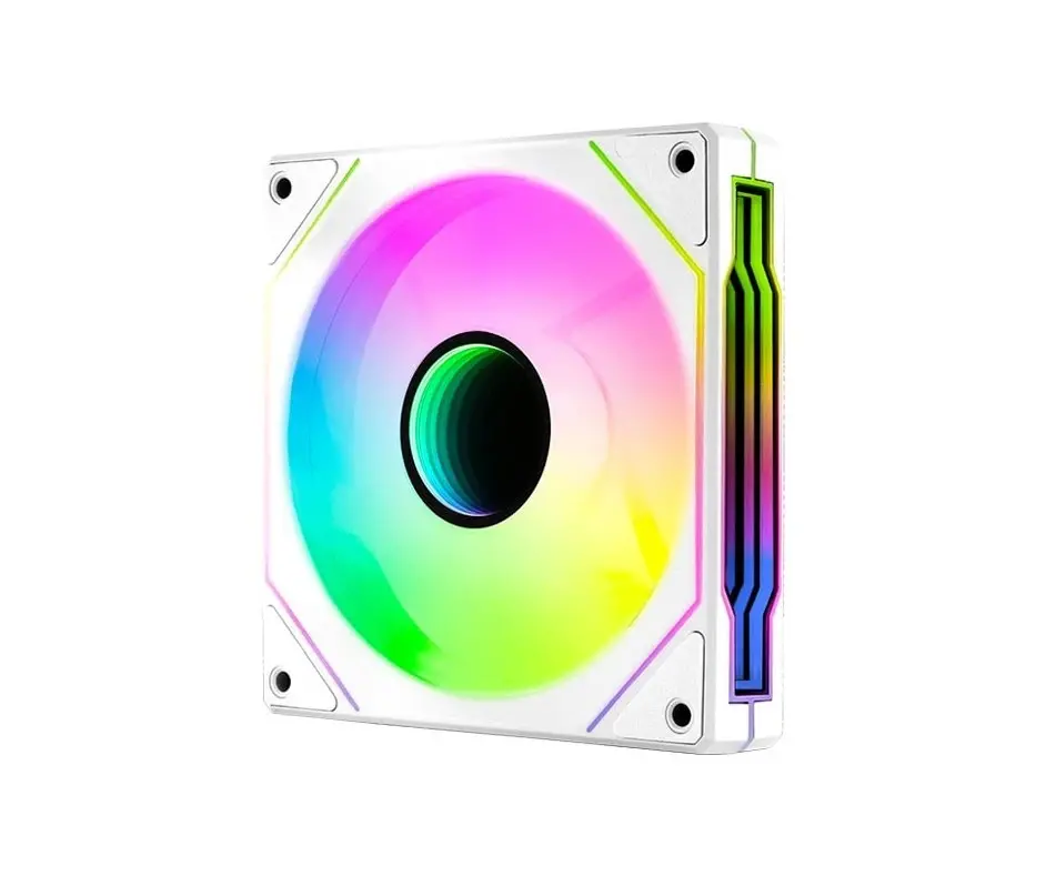 AeroCool ανεμιστήρας 120mm Phantom M-3R - Infinity Mirror ARGB, REVERSE - Λευκό
