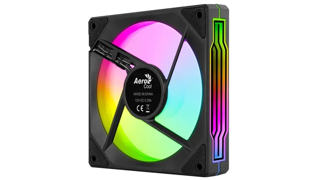 AeroCool ventilator 120mm Phantom M-3R - Infinity Mirror ARGB, REVERSE - Negru - image 2