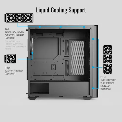 AeroCool кутия Case ATX - D502A Black, Addressable RGB - image 6