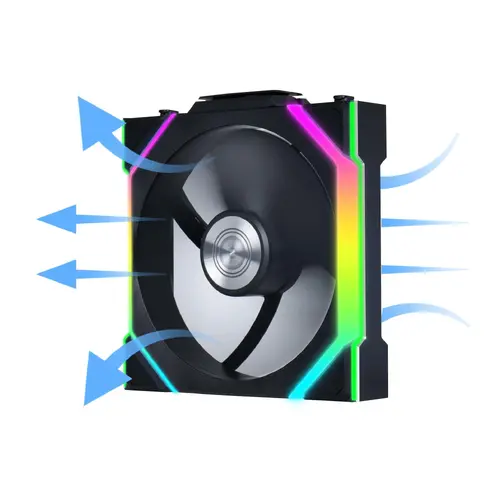Вентилатор Lian Li UNI FAN SL Wireless ARGB PWM Reverse Blade - 120 mm Черен - image 1