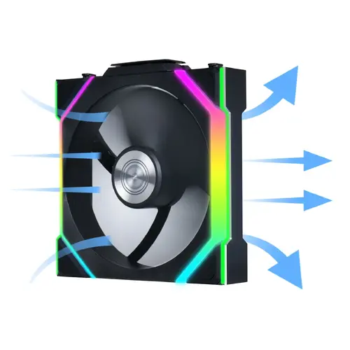 Вентилатори 3бр Lian Li UNI FAN SL Wireless ARGB PWM - 120 mm Черен + Контролер - image 2