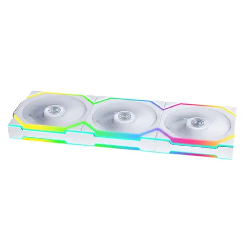 Вентилатори 3бр Lian Li UNI FAN SL Wireless ARGB PWM Reverse Blade - 120 mm Бели + Контролер - image 1