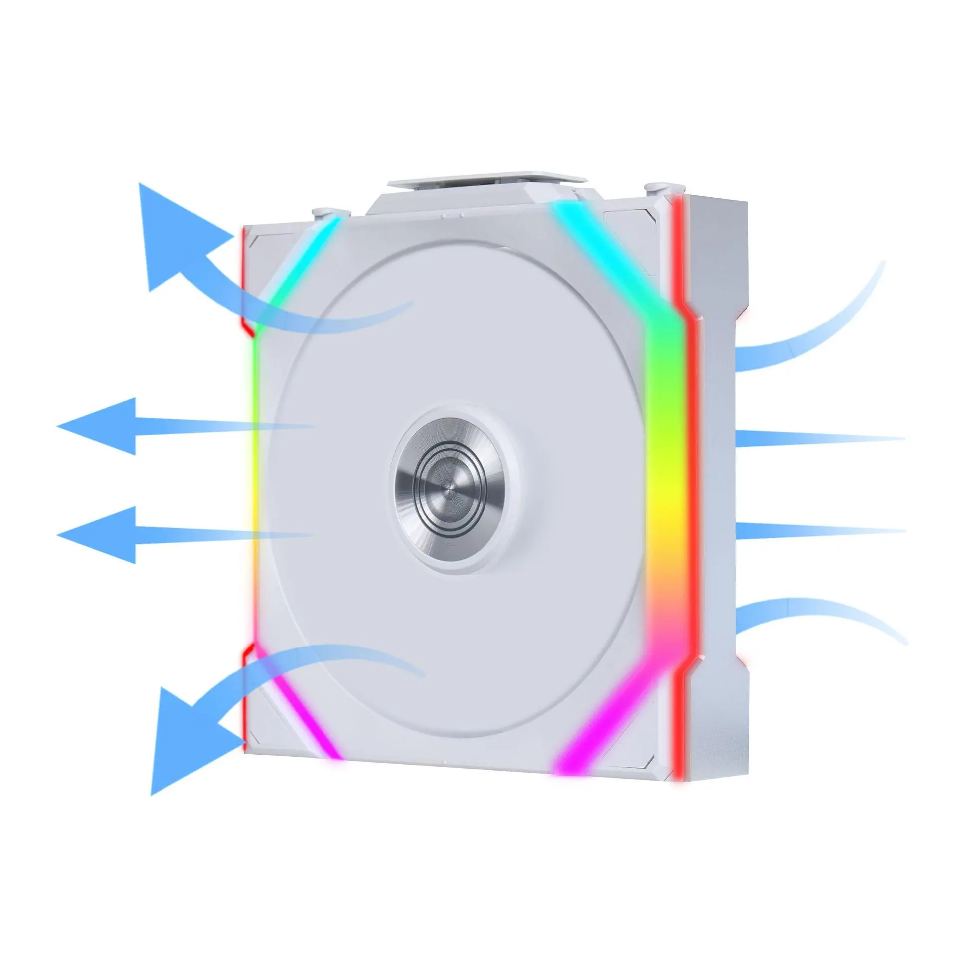 Вентилатори 3бр Lian Li UNI FAN SL Wireless ARGB PWM Reverse Blade - 120 mm Бели + Контролер - image 2