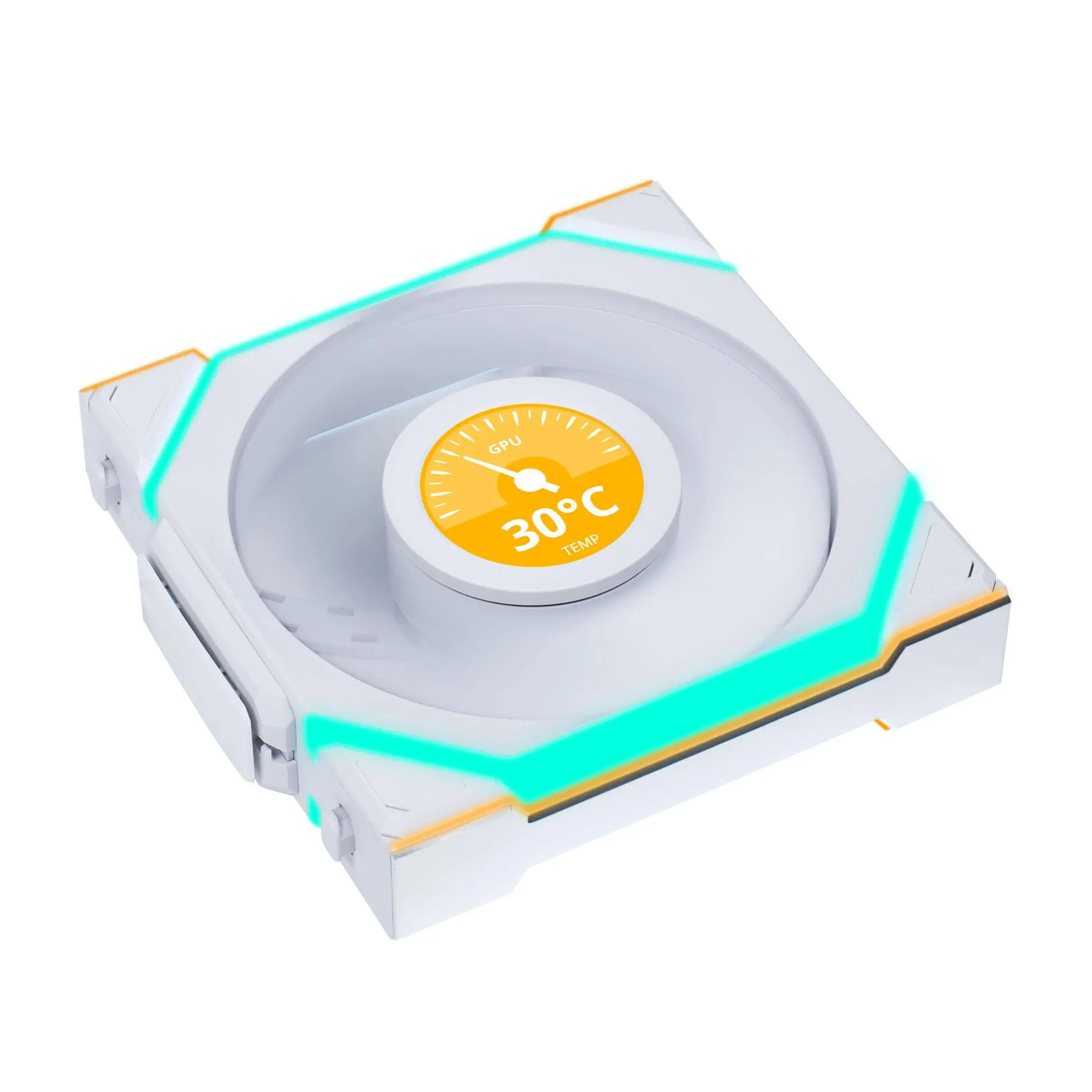 Вентилатор Lian Li UNI FAN SL Wireless LCD Reverse Blade ARGB PWM - 120 mm Бял - image 2