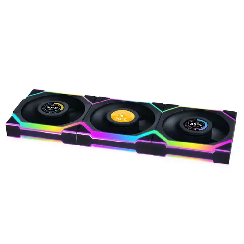 Вентилатори 3бр Lian Li UNI FAN SL Wireless LCD ARGB PWM - 120 mm Черен - image 1