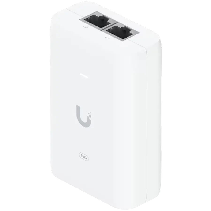 Ubiquiti U-POE+ αντάπτορας 30W, τροφοδοτεί συσκευές UniFi PoE+, μειώνει την εξάρτηση από την τροφοδοσία του switch PoE, Περιλαμβάνει είσοδο δεδομένων