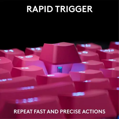 Геймърска механична клавиатура Logitech G Pro X RAPID TKL, Magnetic Analog Switch, Magenta - image 2