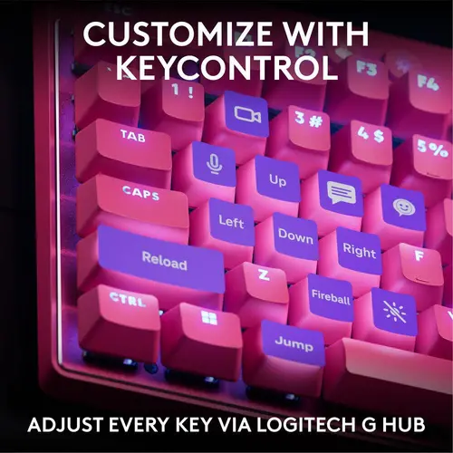 Геймърска механична клавиатура Logitech G Pro X RAPID TKL, Magnetic Analog Switch, Magenta - image 4