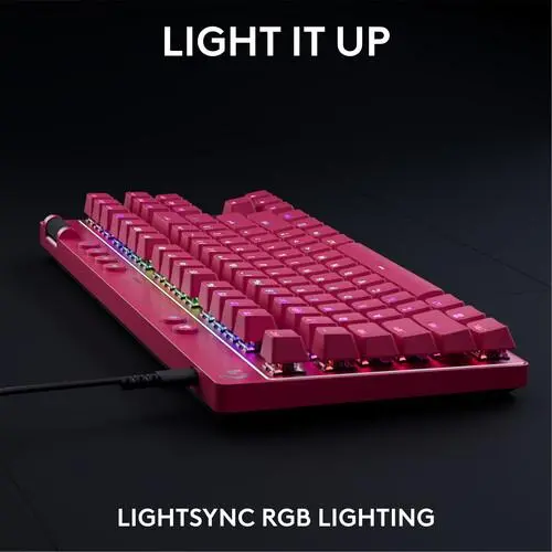 Геймърска механична клавиатура Logitech G Pro X RAPID TKL, Magnetic Analog Switch, Magenta - image 5