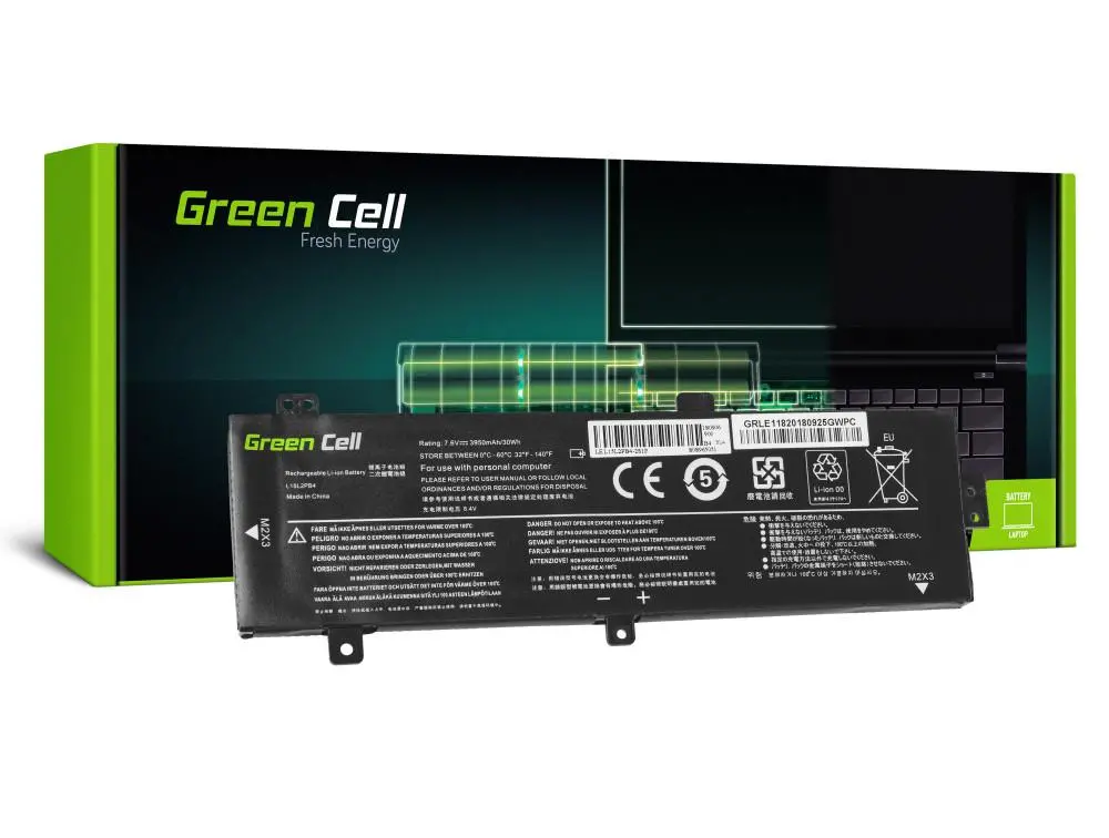 Батерия за лаптоп GREEN CELL, Lenovo L15C2PB3 L15L2PB4 L15M2PB3 L15S2TB0 for Lenovo Ideapad 310-15 IAP 310-15IKB 310-15ISK 510-15IKB 510-15ISK 7,6V 3500mAh