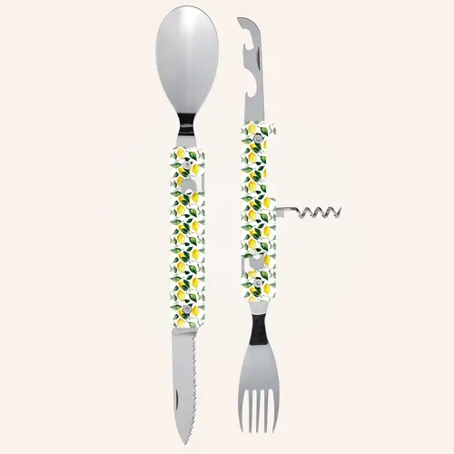 Комплект за хранене Akinod Multifunction Cutlery 13H25, Lemons
