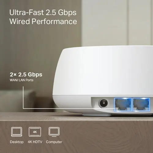 Безжичен рутер TP-LINK Deco BE25(2-pack), BE3600, 2x 2.5GbE, Wi-Fi 7 - image 4