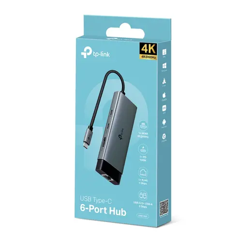 Hub TP-LINK UH6120C, USB Type-C 6 σε 1, 1 θύρα HDMI 4K - 7