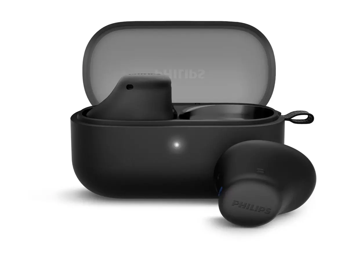 PHILIPS слушалки TWS тапи черни до 14часа време за възпроизвеждане черни