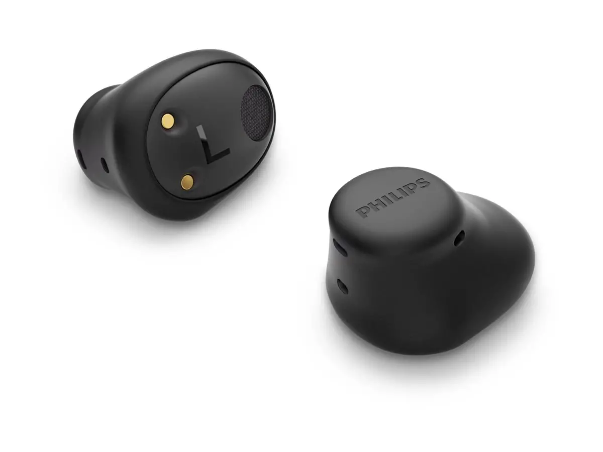 PHILIPS слушалки TWS тапи черни до 14часа време за възпроизвеждане черни - image 1