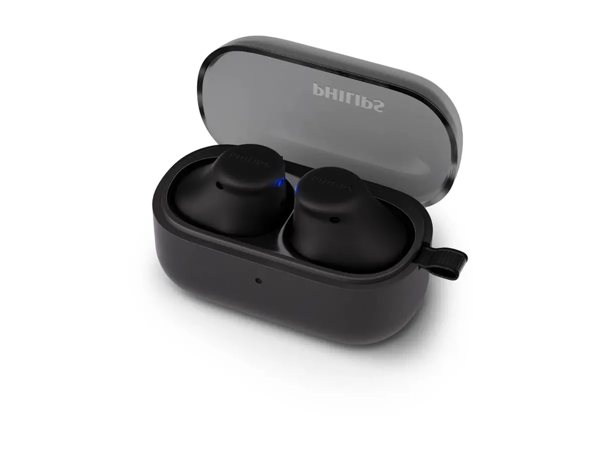 PHILIPS слушалки TWS тапи черни до 14часа време за възпроизвеждане черни - image 2