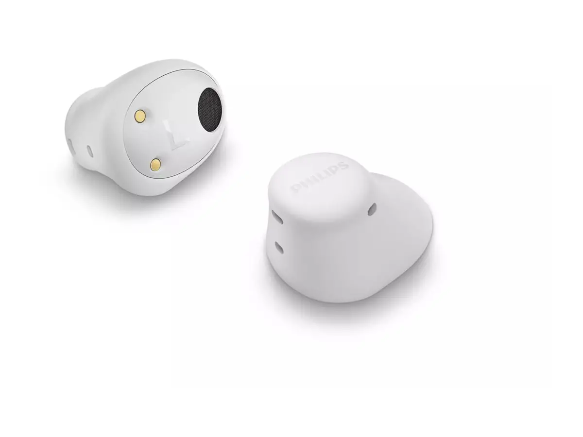 PHILIPS слушалки TWS тапи бели до 14часа време за възпроизвеждане бели