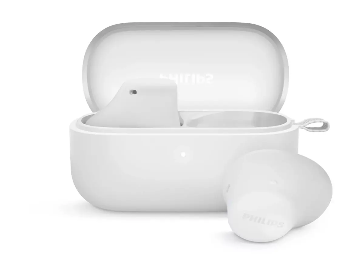 PHILIPS слушалки TWS тапи бели до 14часа време за възпроизвеждане бели - image 1