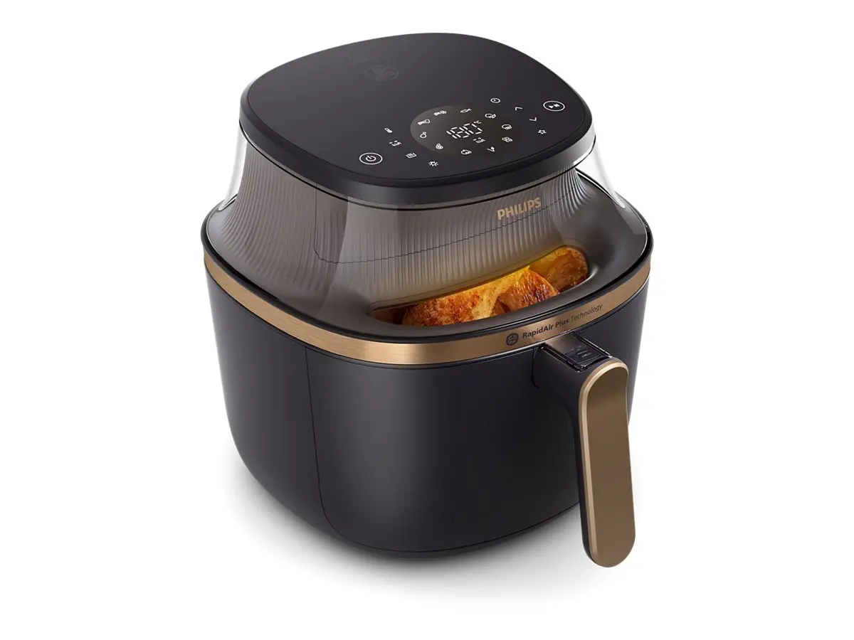 PHILIPS Airfryer Series 3000 6.2 литра Сензорен екран Технология Rapid Air Plus Прозорец за готвене черен