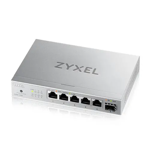 Комутатор, ZyXEL XMG-105 5 Ports 2,5G + 1 SFP+ MultiGig unmanaged Desktop Switch - image 2