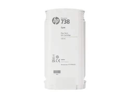 Консуматив, HP 738 130-ml Cyan DesignJet Ink Cartridge Консуматив, HP 738 130-ml Cyan DesignJet Ink Cartridge