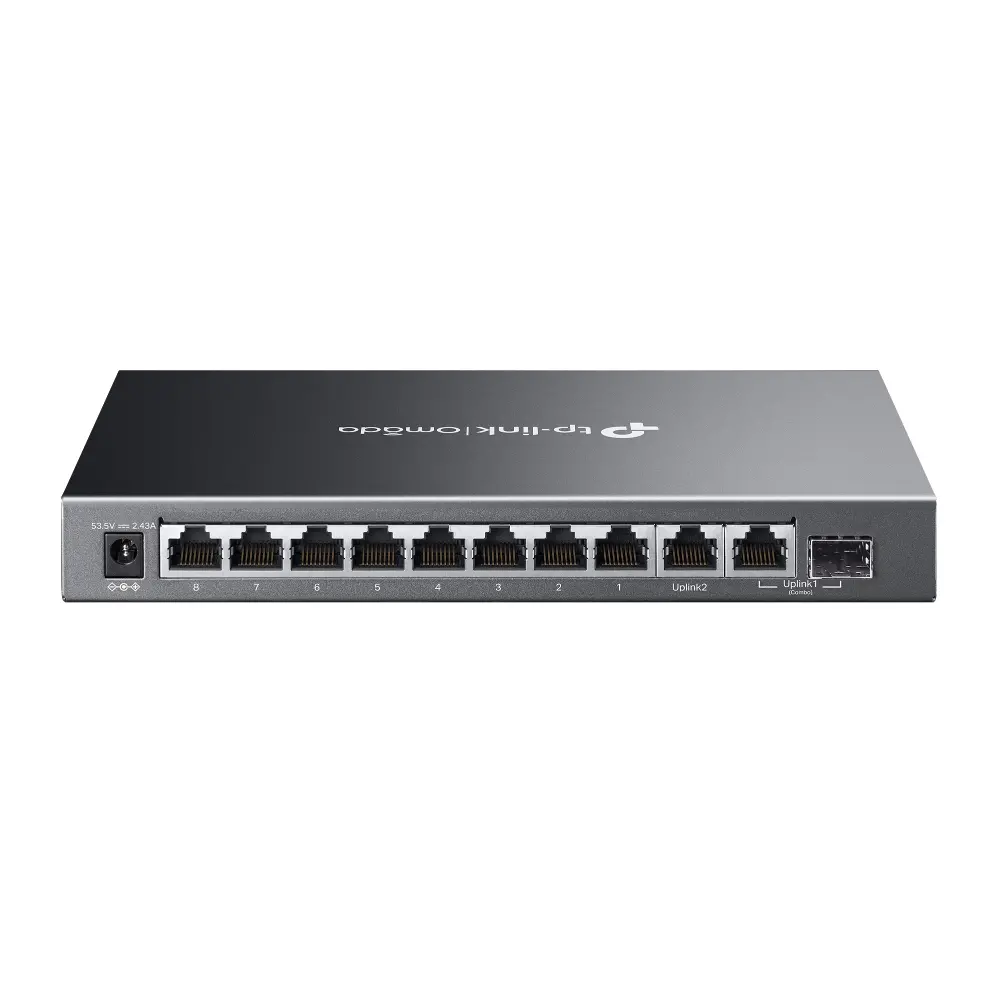 Switch Omada Easy Managed Gigabit cu 10 porturi și 8 porturi PoE+, 8× porturi Gigabit PoE+, 1x port Gigabit fără PoE, 1× port Combo Gigabit RJ45/SFP - image 1