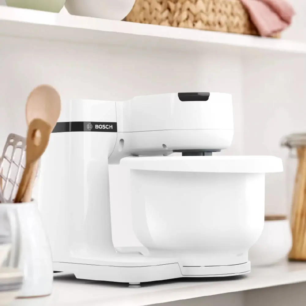 Кухненски робот, Bosch MUMS2AW00 Kitchen machine, MUM Serie 2, 700 W, 4 speeds, 3.8l plastic mixing bowl, White - image 6