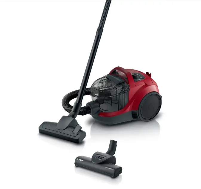 Прахосмукачка, Bosch BGC21X350, SER4 Bagless vacuum cleaner, 750 W, 2.0 L, 78 dB(A), Red
