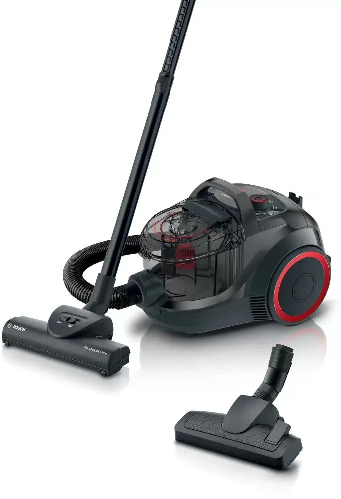 Прахосмукачка, Bosch BGC21POW1, SER4 Bagless vacuum cleaner ProPower, 750 W, 2.0 L, 78 dB(A), Black